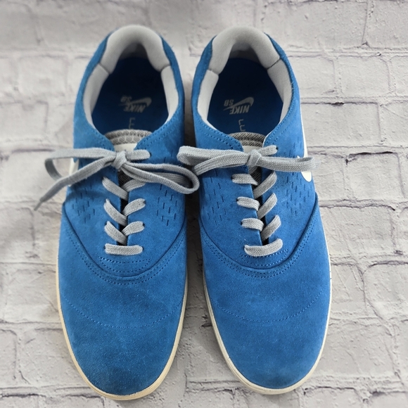 NIKE SB LUNARLON Colab Eric Koston Blue Suede Sneakers Size 11.5 - Picture 2 of 10